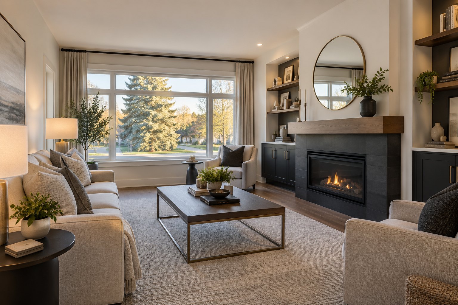 Illustrative prepared home interior, used to introduce seller services